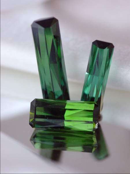 Custom cut tourmalines